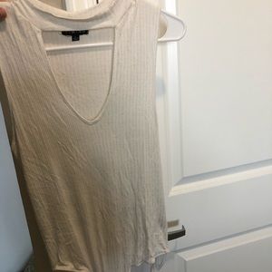 White ribbed body suit